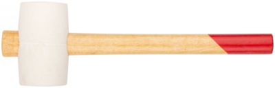 Киянка резиновая белая ,деревянная ручкой 50мм  (u